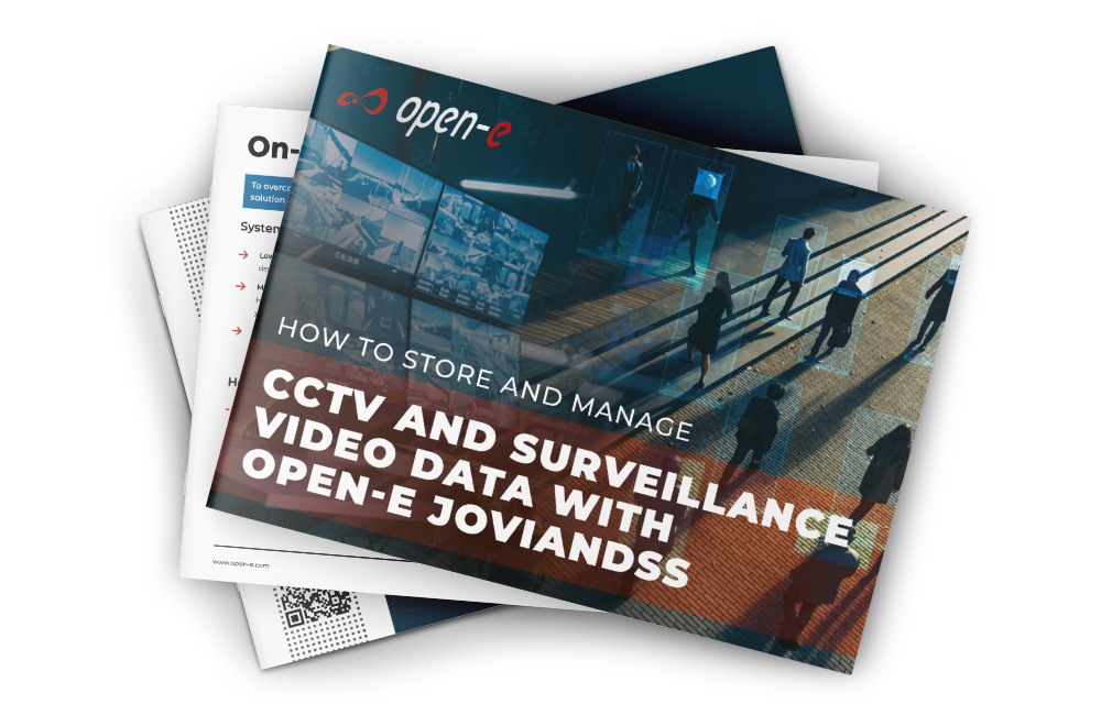Open-E Data Storage CCTV Brochure Mockup