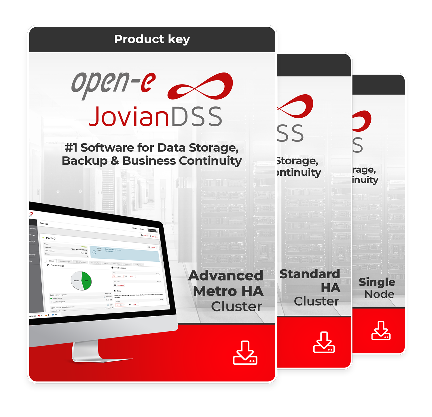 Open-E Jovian DSS feature pack three covers on e by one