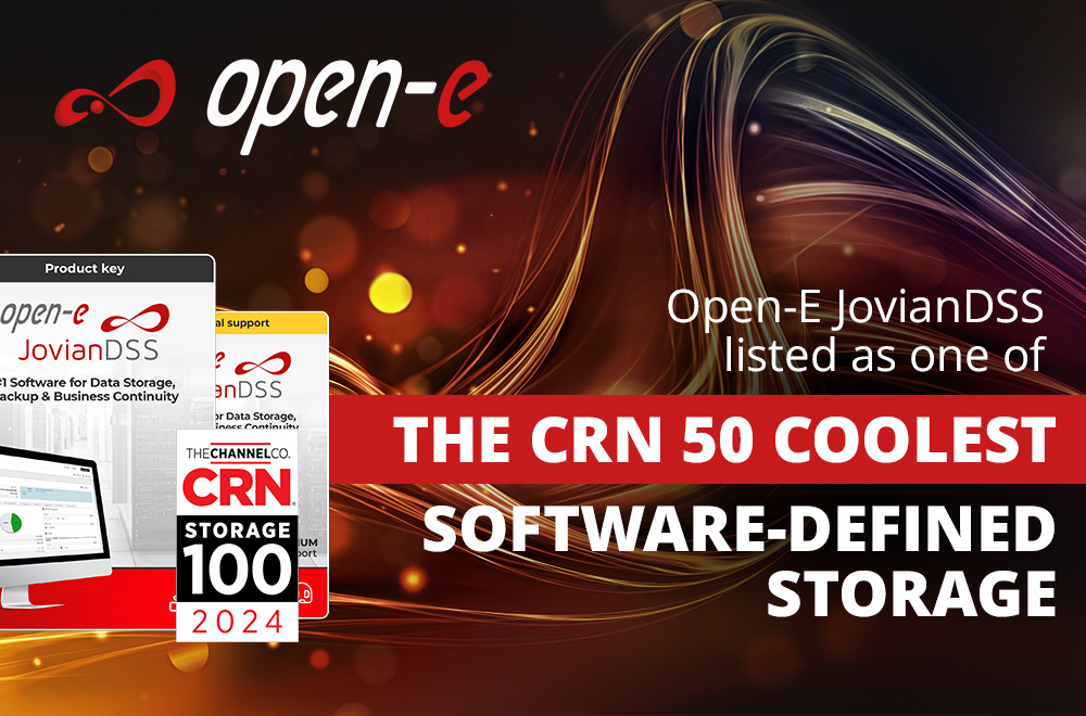 Open-E JovianDSS Featured in CRN's 50 Coolest Software-Defined Storage Solutions 2024
